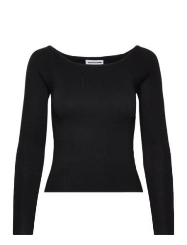 Nmjaz Ls Offshoulder Knit Top Fwd Lab 2 Tops Knitwear Jumpers Black NO...