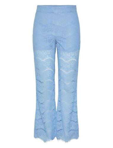 YAS Yaslarisso Hw Lace Pants - Show Blå