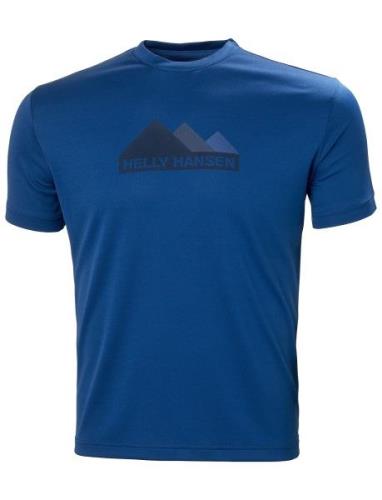 Hh Tech Graphic T-Shirt Sport T-shirts Short-sleeved Blue Helly Hansen