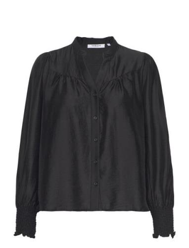 Mschkaliko Romina Shirt Tops Shirts Long-sleeved Black MSCH Copenhagen