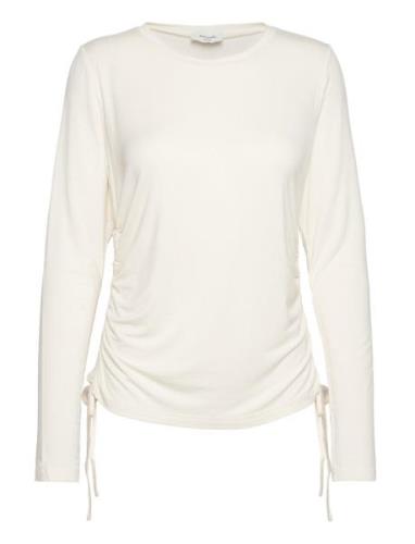 Viscose T-Shirt Tops T-shirts & Tops Long-sleeved White Rosemunde
