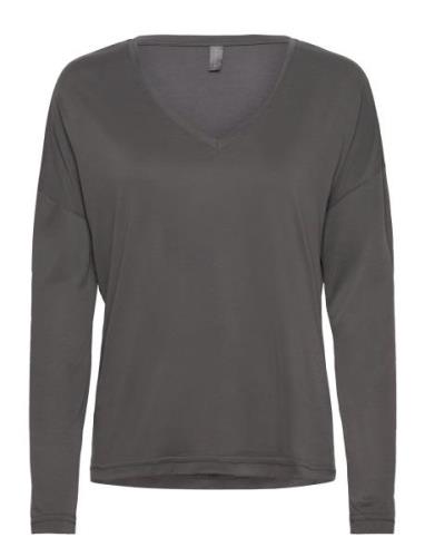 Cukajsa Ls Vn T-Shirt Tops T-shirts & Tops Long-sleeved Black Culture