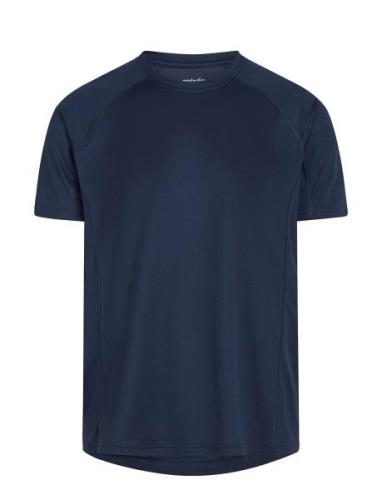 Mens Sports T-Shirt Sport T-shirts Short-sleeved Navy ZEBDIA