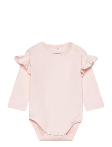Baby Frilla Bodysuit Bodies Long-sleeved Pink Gugguu