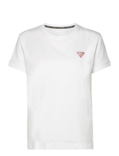 Ss Cn Mini Triangle Tee Tops T-shirts & Tops Short-sleeved White GUESS...