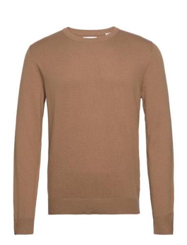 Jack & J S Jjeemil Knit Crew Neck Noos Brun