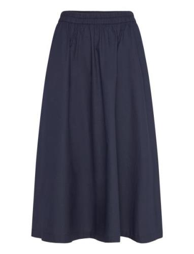 Nugia Skirt Knälång Kjol Navy Nümph