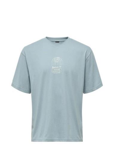 ONLY & SONS Onsmalik Life Rlx Ss Tee Blå