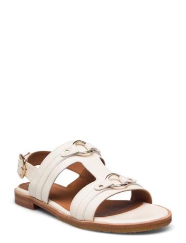 Sandals Platta Sandaler Cream Billi Bi