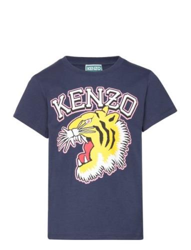 Short Sleeves Tee-Shirt Tops T-shirts Short-sleeved Blue Kenzo