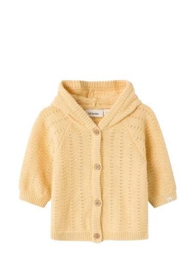 Nbfdaimo Ls Knit Jacket Lil Tops Knitwear Cardigans Yellow Lil'Atelier