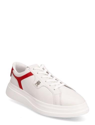 Pointy Court Sneaker Snörade Skor Låga White Tommy Hilfiger