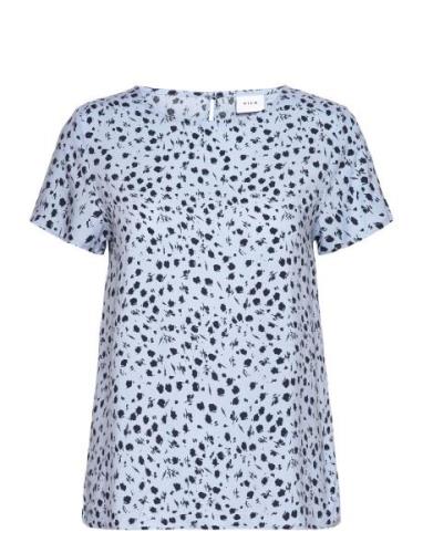 Vipaya S/S Top - Noos Tops T-shirts & Tops Short-sleeved Blue Vila