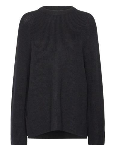 Objmalena L/S Knit Pullover Tops Knitwear Jumpers Black Object