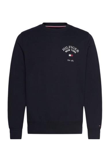 Tommy Hilfiger Wcc Arched Varsity Sweatshirt Marinblå