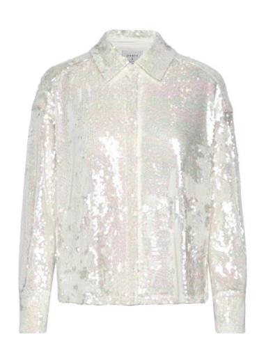 Dante6 D6Bonbon Cropped Sequins Shirt Vit