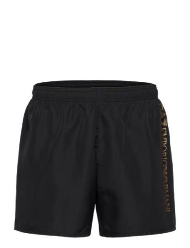 Mens Woven Boxer Bottoms Shorts Casual Black EA7