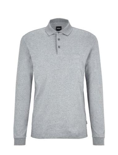 Pado 30 Tops Polos Long-sleeved Grey BOSS