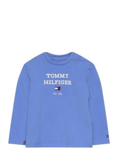 Baby Th Logo Tee L/S Tops T-shirts Long-sleeved T-shirts Blue Tommy Hi...