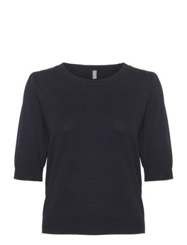 Cuannemarie Ss Ck Tops Knitwear Jumpers Navy Culture