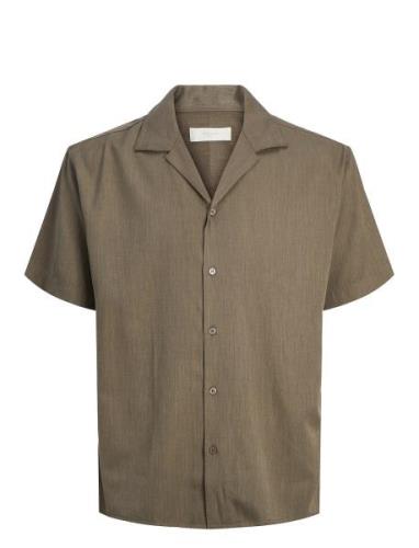 Jprccaaron Tencel Resort Shirt S/S Ln Tops Shirts Short-sleeved Brown ...