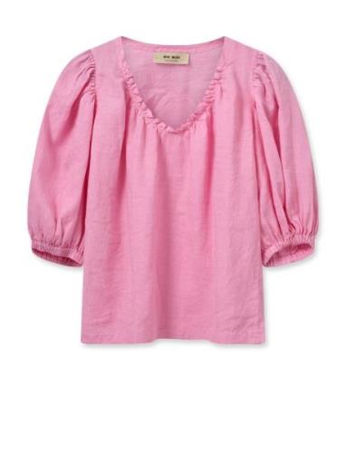 MOS MOSH Mmtaissa Linen Blouse Rosa