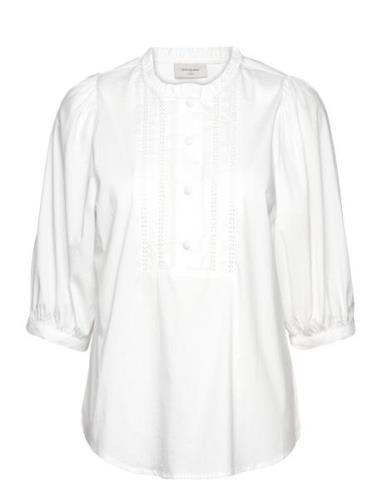 Fqboya-Blouse Tops Blouses Short-sleeved White FREE/QUENT