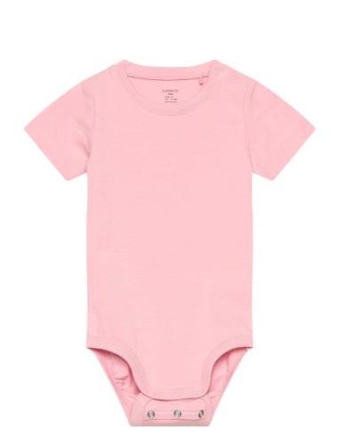 Body Basic Short Sleeve Bodies Short-sleeved Pink Lindex