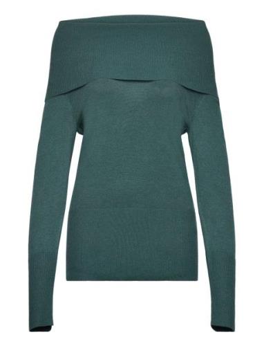 Sc-Dollie Tops Knitwear Turtleneck Green Soyaconcept