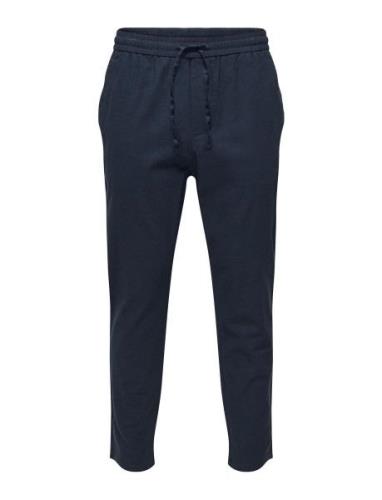 Onslinus Crop 0007 Cot Lin Pnt Noos Bottoms Trousers Casual Navy ONLY ...