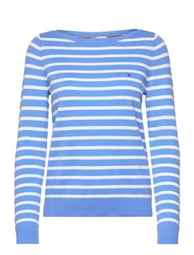 Tommy Hilfiger Co Jersey Stitch Ls Boat-Nk Swt Blå