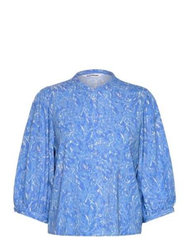 Srbriella Elma Shirt Tops Blouses Long-sleeved Blue Soft Rebels