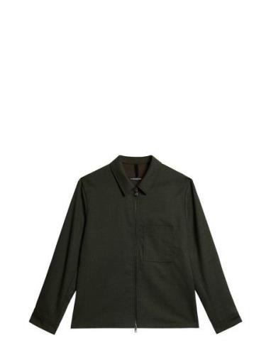 J. Lindeberg Julius Flannel Overshirt Khaki Green