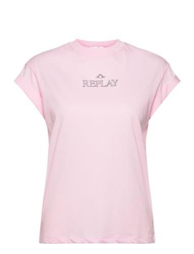T-Shirt Regular Pure Logo Tops T-shirts & Tops Short-sleeved Pink Repl...