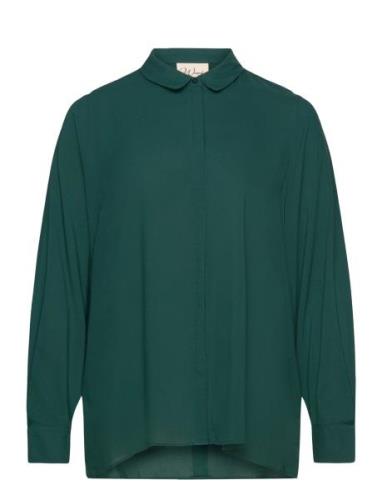 Wa-Sia Tops Shirts Long-sleeved Green Wasabiconcept