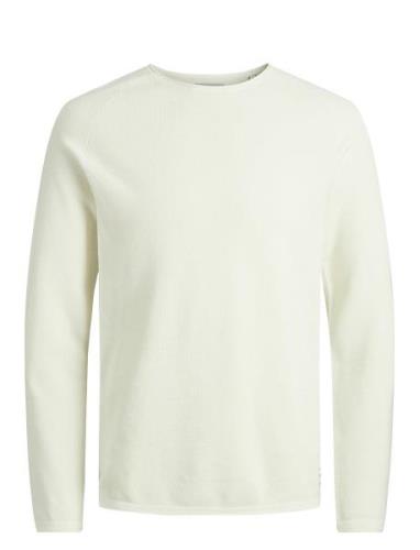 Jack & J S Jjehill Knit Crew Neck Noos Vit