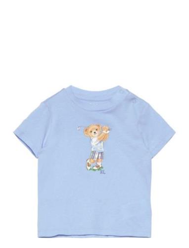 Ralph Lauren Baby Polo Bear Cotton Jersey Tee Blå