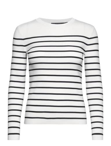 Lauren Ralph Lauren Striped Crewneck Sweater Vit