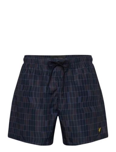 Pool Print Swimshort Badshorts Navy Lyle & Scott