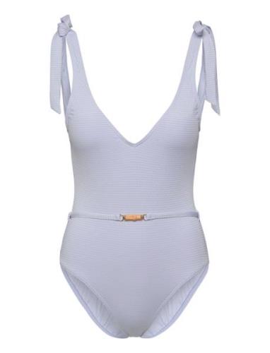 Malina Sally V-Neck Swimsuit Blå