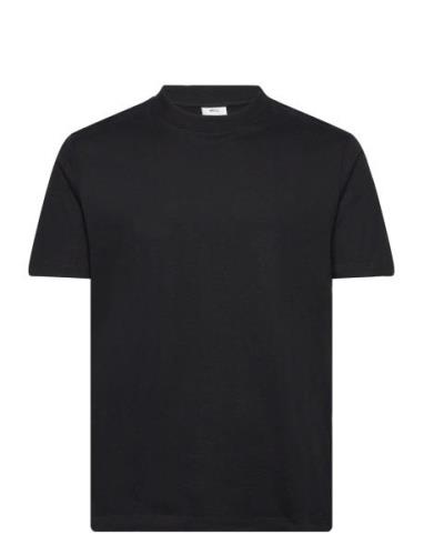 Basic 100% Cotton T-Shirt Tops T-shirts Short-sleeved Black Mango