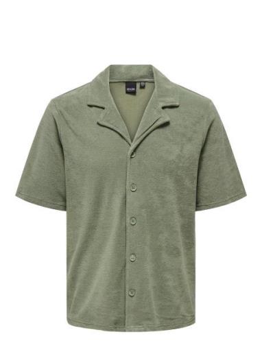 Onsdeniz Reg Ss Terry Shirt Cs Tops Shirts Short-sleeved Green ONLY & ...