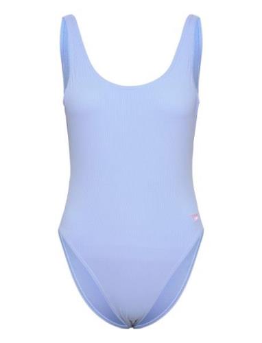 Speedo Womens Textured Deep U-Back Blå