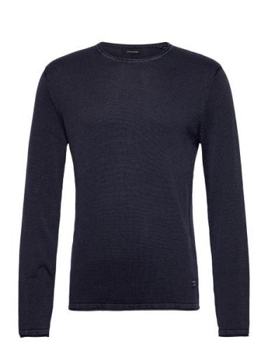 Jack & J S Jjeleo Knit Crew Neck Noos Marinblå