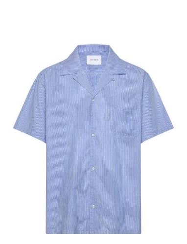 Lawson 2.0 Poplin Shirt Tops Shirts Short-sleeved Blue Les Deux