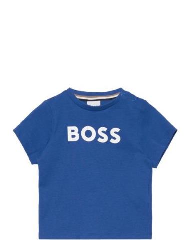 Short Sleeves Tee-Shirt Tops T-shirts Short-sleeved Blue BOSS