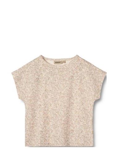 T-Shirt S/S Bette Tops T-shirts Short-sleeved Multi/patterned Wheat