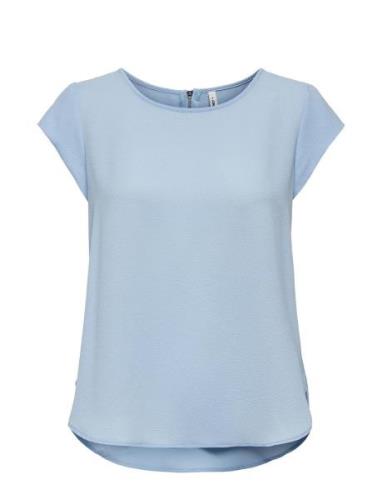 Onlvic S/S Solid Top Ptm Tops Blouses Short-sleeved Blue ONLY