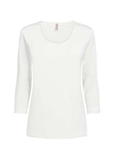 Sc-Marica Tops T-shirts & Tops Long-sleeved White Soyaconcept