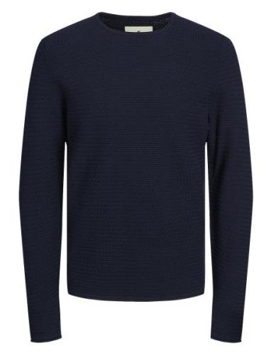 Jack & J S Jprblumiguel Knit Crew Neck Noos Marinblå